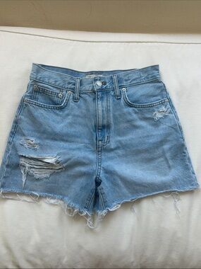 Madewell Light Blue Distressed Denim Cutoff Shorts